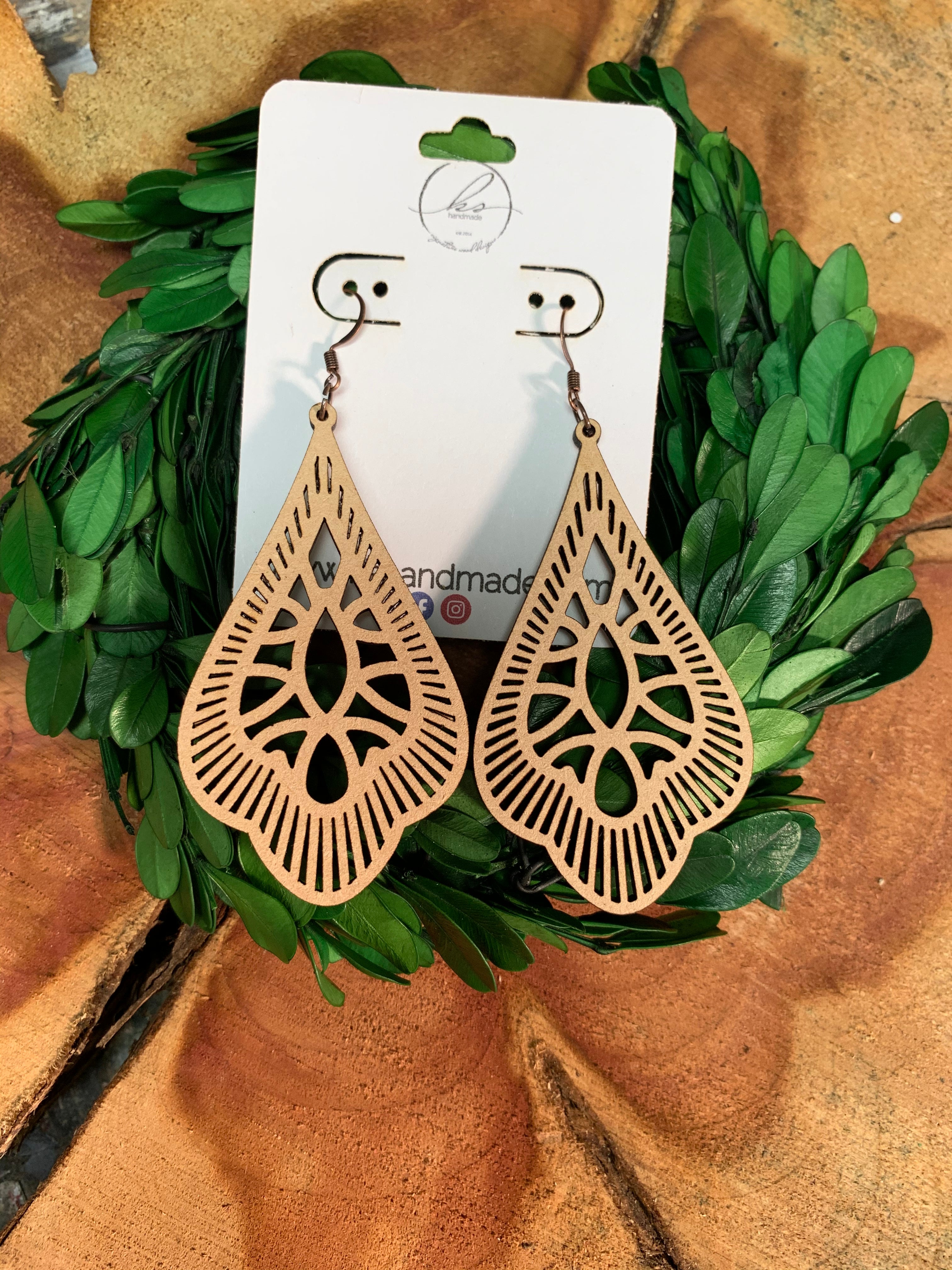 ORENAME Wooden Earrings Set of 6 Pairs Wooden Earrings for Women and Girls,  light-weighted Traditional : Amazon.in: Jewellery